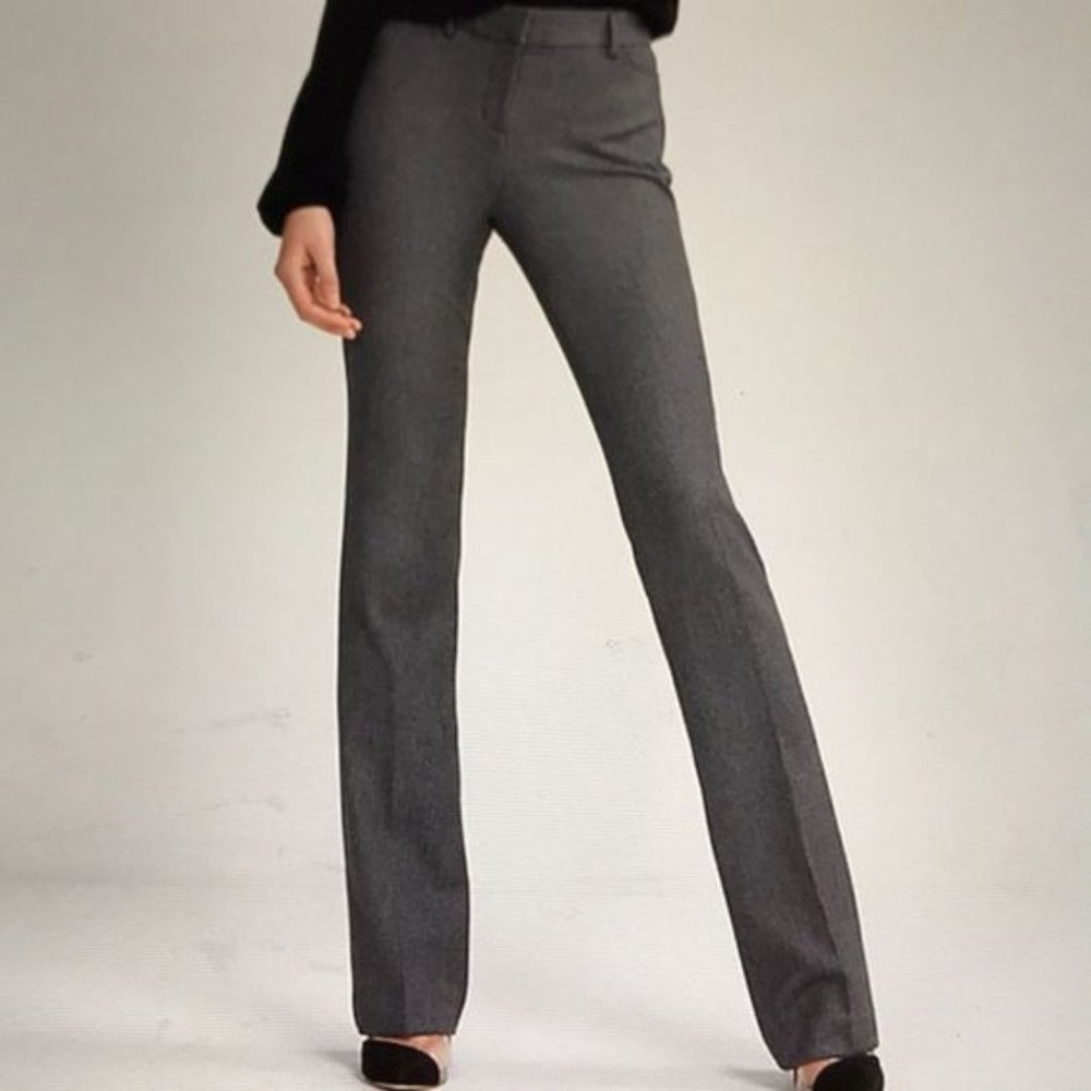 *SOLD* Express Mid Rise Barely Boot Columnist Stretch Pant 0R Dark Gray NWT